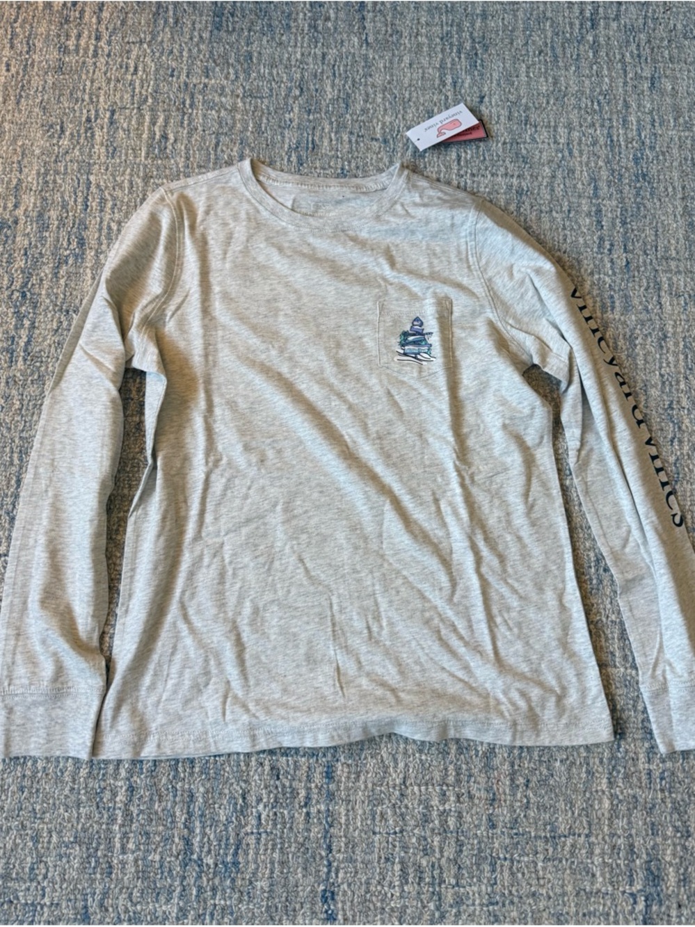 Vineyard Vines Ski Light Gray Long Sleeve